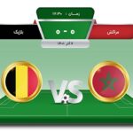 وکتور مسابقه جام جهانی 2022 قطر مسابقه بلژیک و مراکش
