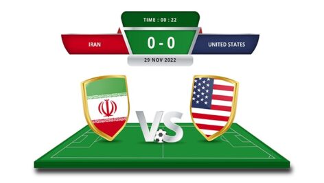 وکتور مسابقه جام جهانی 2022 قطر مسابقه ایران و آمریکا