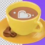 تصویر PNG آیکون سه بعدی فنجان قهوه