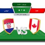 وکتور مسابقه جام جهانی 2022 قطر مسابقه کرواسی و کانادا