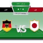 وکتور مسابقه جام جهانی 2022 قطر مسابقه ژاپن و آلمان