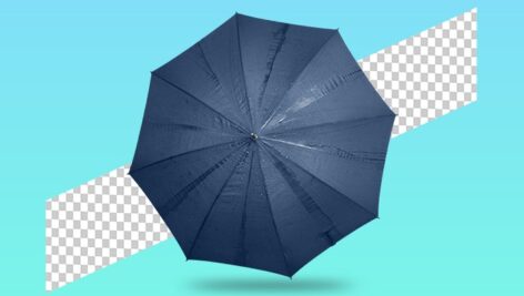 تصویر PNG مجموعه چتر آبی