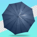 تصویر PNG مجموعه چتر آبی