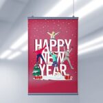 وکتور مجموعه بنر سال 2023 و کریسمس با رنگ سال 2023
