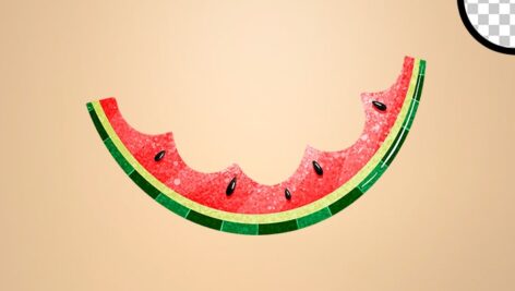 تصویر PNG هندوانه گاز زده شب یلدا
