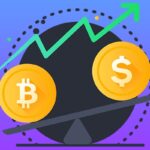 وکتور بیت کوین و دلار با مفهوم کسب و کار