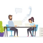 موشن گرافیک مجموعه کاراکتر مرکز تماس و پشتیبانی