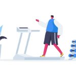 موشن گرافیک مجموعه کاراکتر با مفهوم ورزش کردن