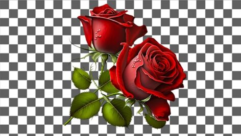 تصویر PNG رایگان گل رز قرمز