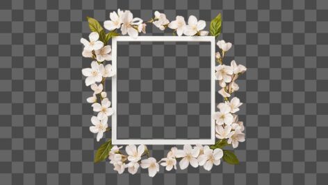 تصویر PNG قاب طرح گل