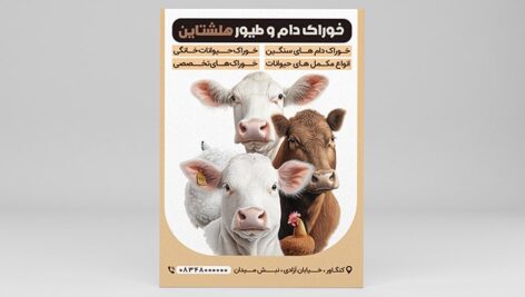 فایل لایه باز تراکت خوراک دام