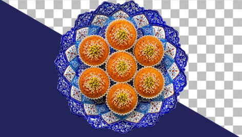 دانلود عکس PNG کیک یزدی دوربری شده | المان گرافیکی شیرینی سنتی بدون پس‌ زمینه