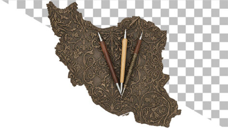 دانلود نقشه ایران PNG دوربری شده با کیفیت بالا و طرح تزئینی
