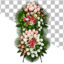 عکس دوربری شده تاج گل تسلیت دو طبقه PNG | تصویر بدون پس زمینه تاج گل ترحیم آنتوریوم و لیلیوم